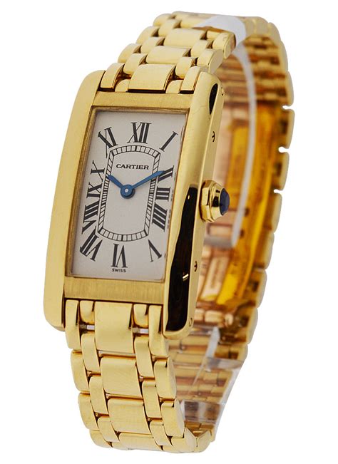 orologi cartier tank americaine|Cartier yellow gold tank watch.